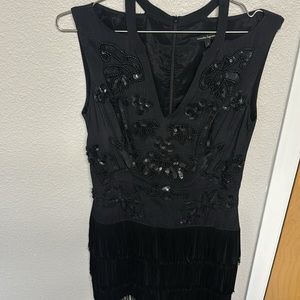 Nanette Lepore Beaded Flapper Dress Sz 4